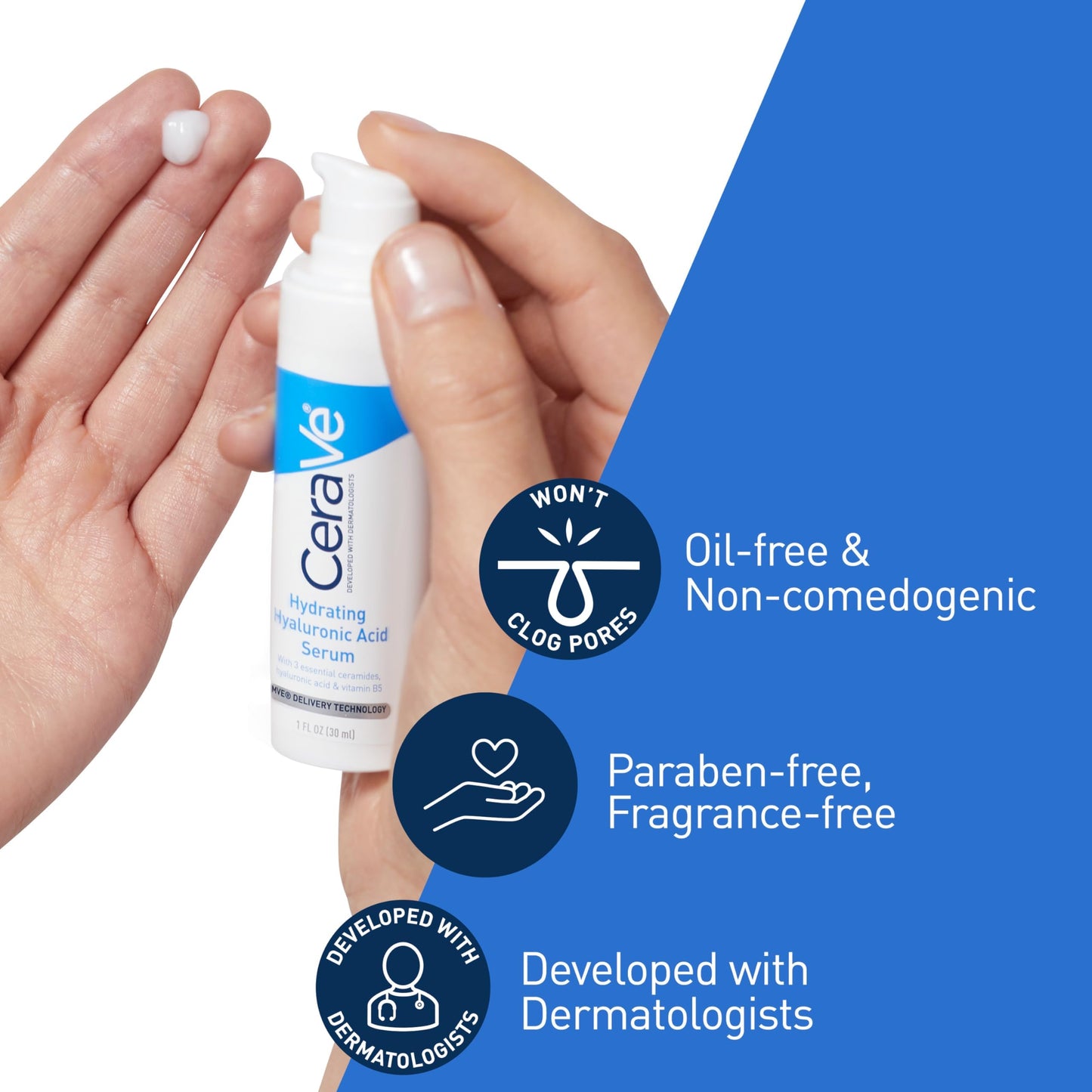 CeraVe Hyaluronic Acid Serum for Smoother Softer Skin
