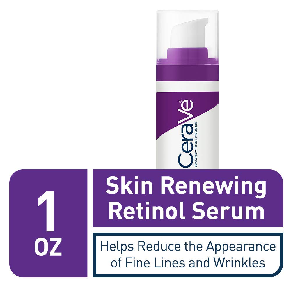 CeraVe Skin Renewing Retinol Serum Anti-aging Face Serum for Wrinkles & Fine Lines 1 fl oz
