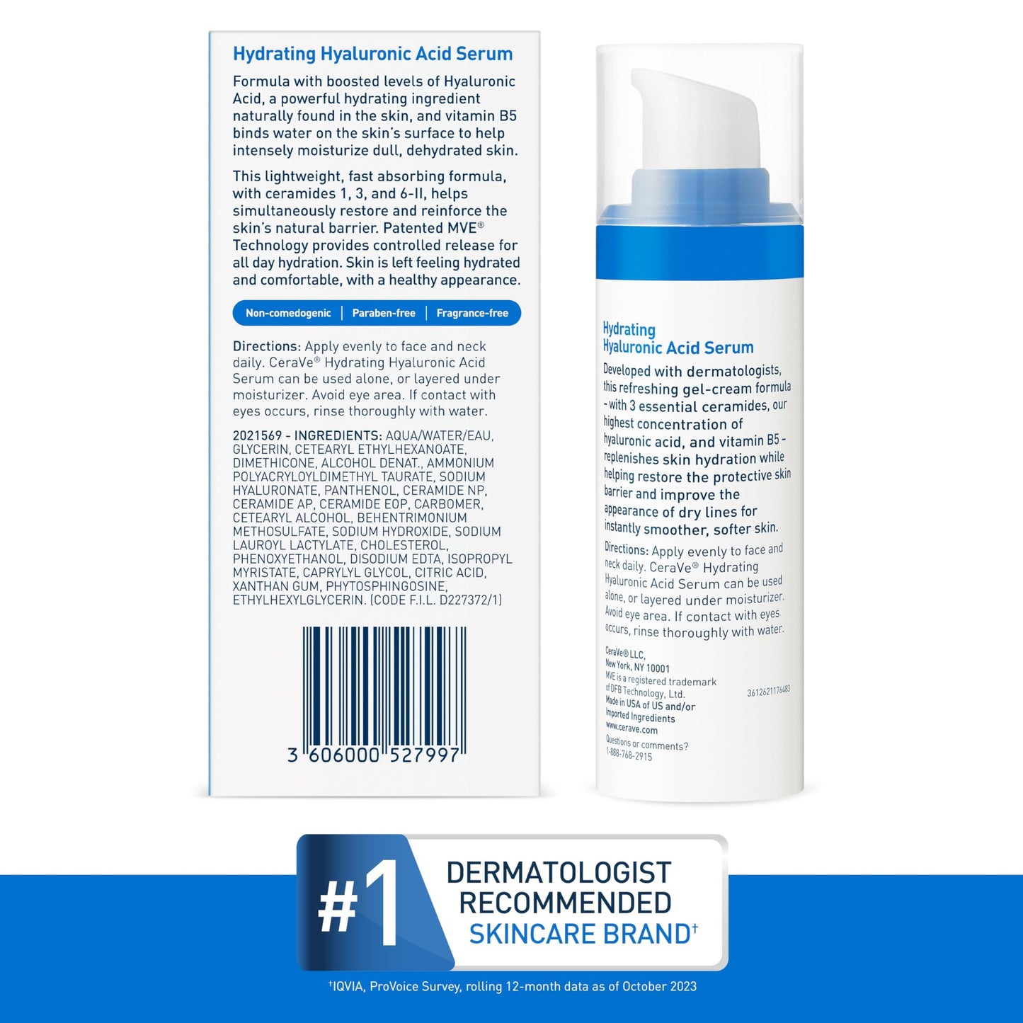 CeraVe Hyaluronic Acid Serum for Smoother Softer Skin