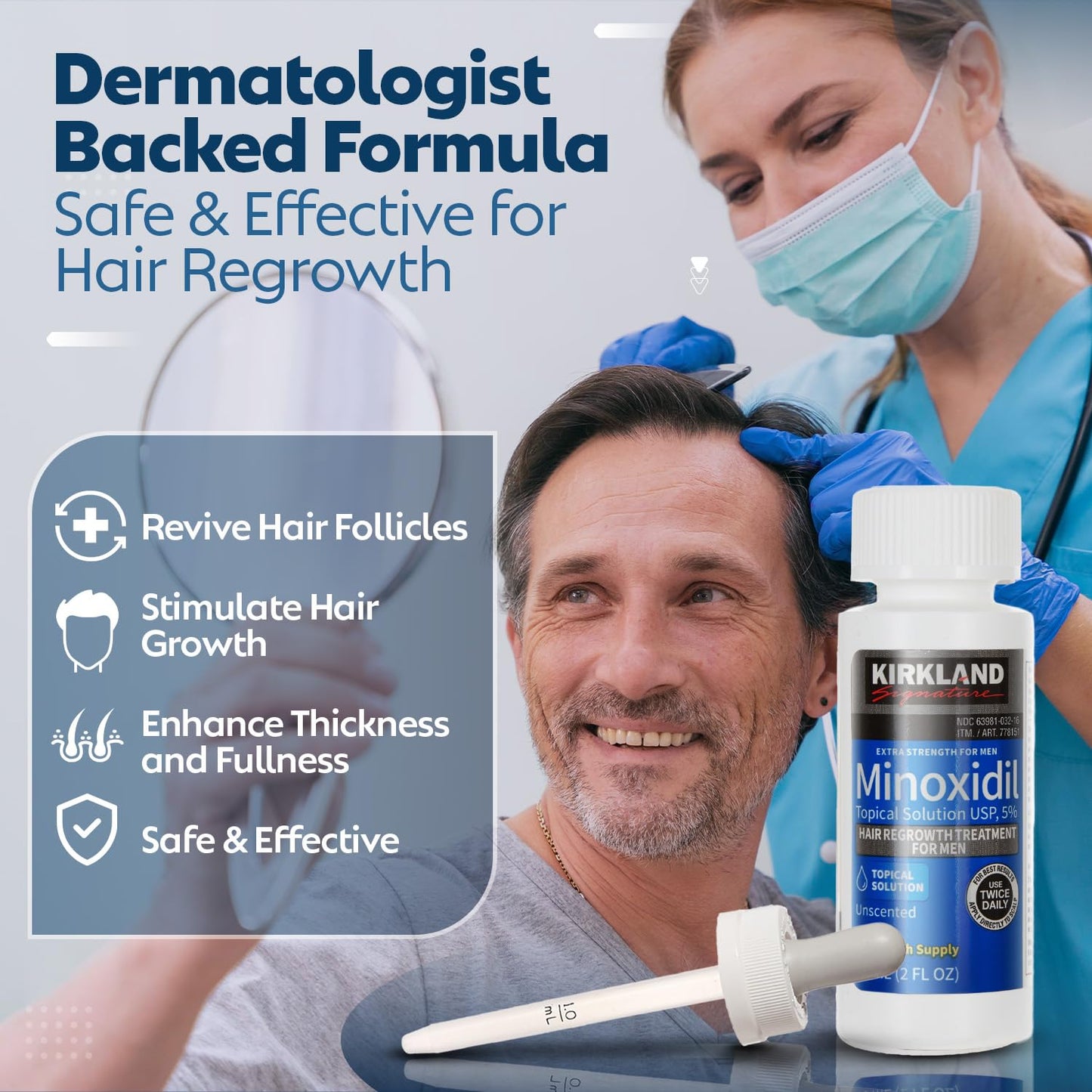 Result within 14 Days:: Imported Minoxidil 5% Extra Strength Hair Regrowth Treatment for Men