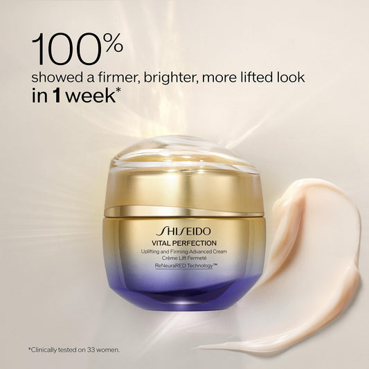 Shiseido Vital Perfection Uplifting and Firming Advanced Cream - Anti-Aging Moisturizer for Normal to Dry Skin