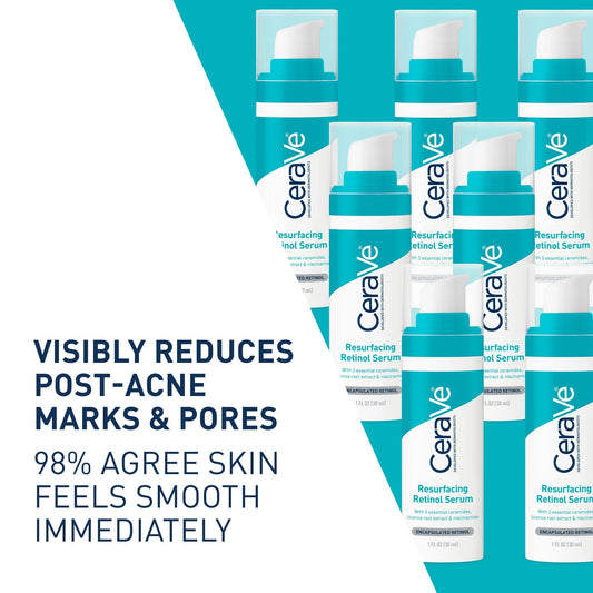 CeraVe Acne Resurfacing Retinol Face Serum for Acne Prone Skin, 1 fl oz